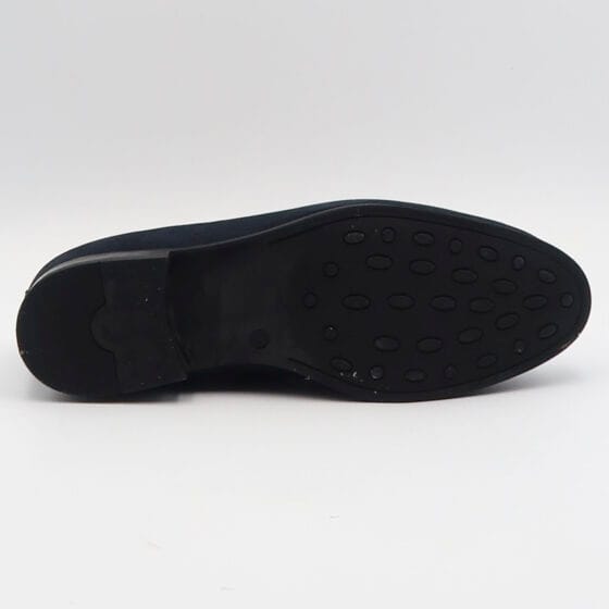 Mocassino in camoscio con nappa 164 - Blu - immagine 4