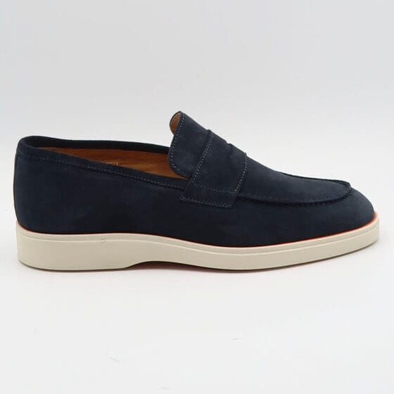 Mocassino in camoscio 336 - Blu