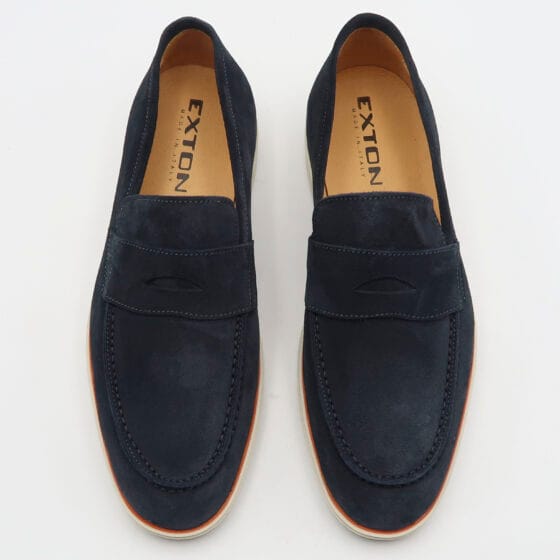 Mocassino in camoscio 336 - Blu - immagine 2