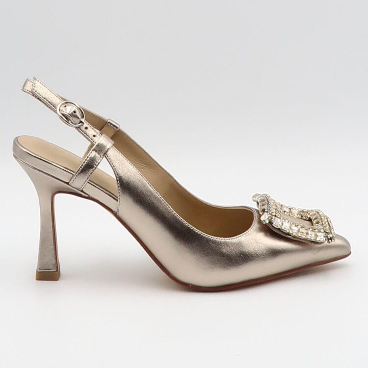 Decolletè sling back diva - Bronzo