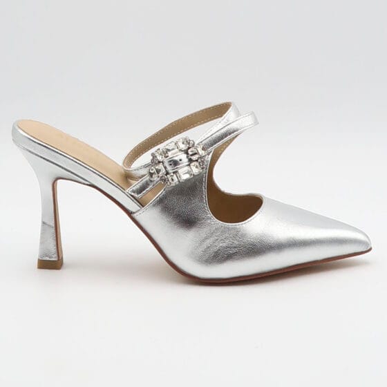 Decolletè sling back - Argento