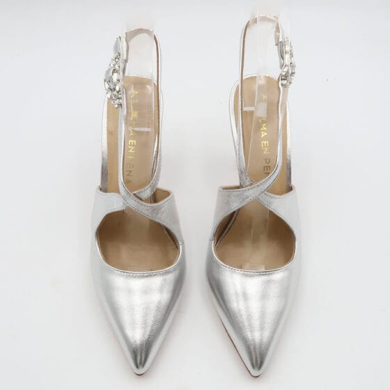 Decolletè sling back - Argento - immagine 2