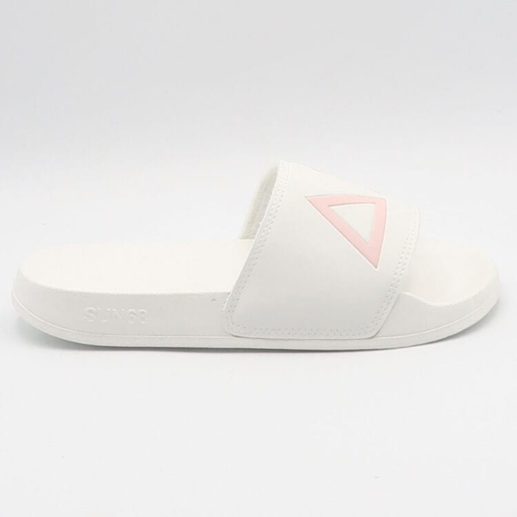 Ciabatta con logo - Bianco e rosa