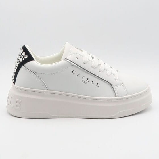 Sneaker con tallone con strass - Bianco