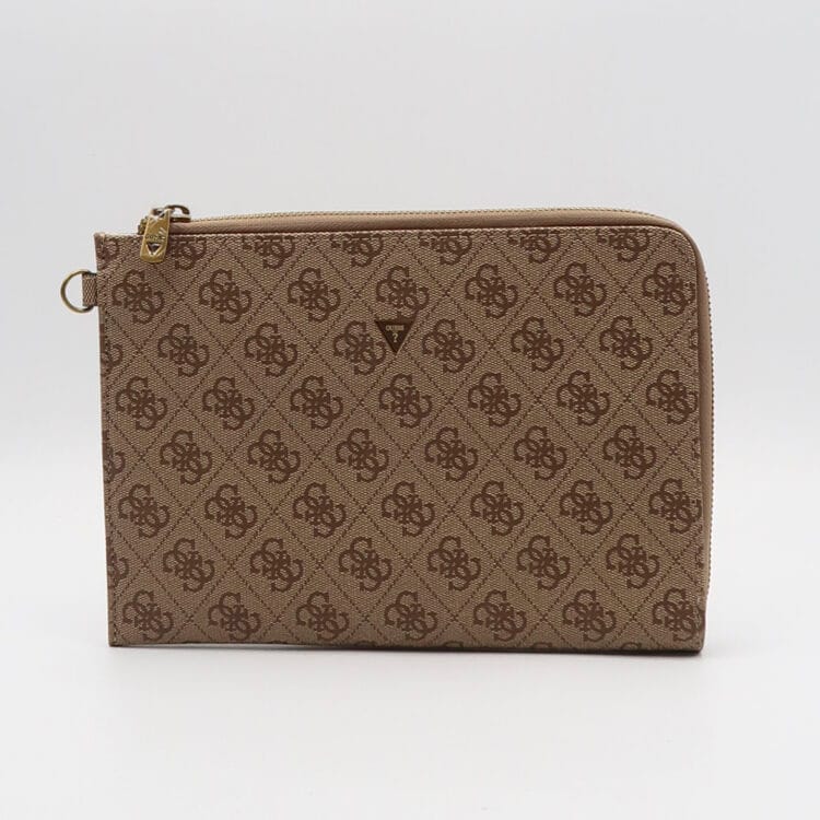 Pochette 4g logo - Beige e marrone