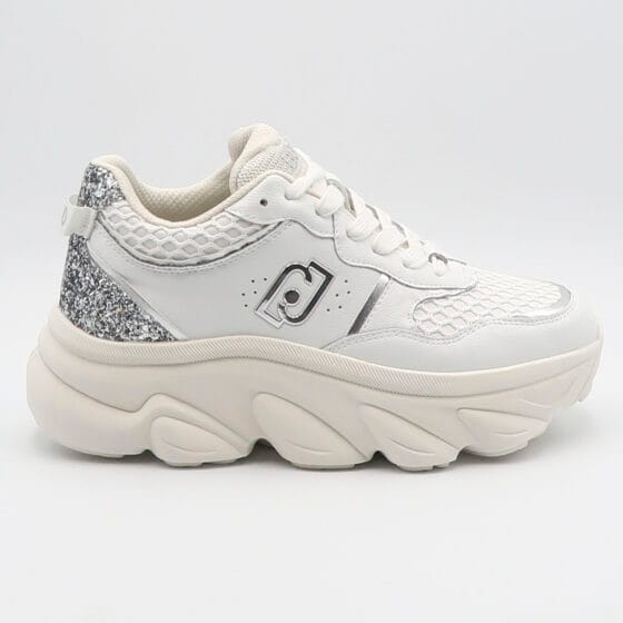 Sneaker steffy 01 - Bianco e argento