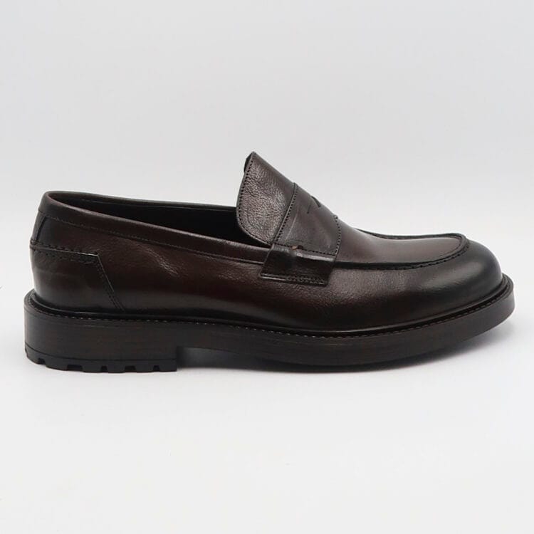 Mocassino in pelle - Castagno