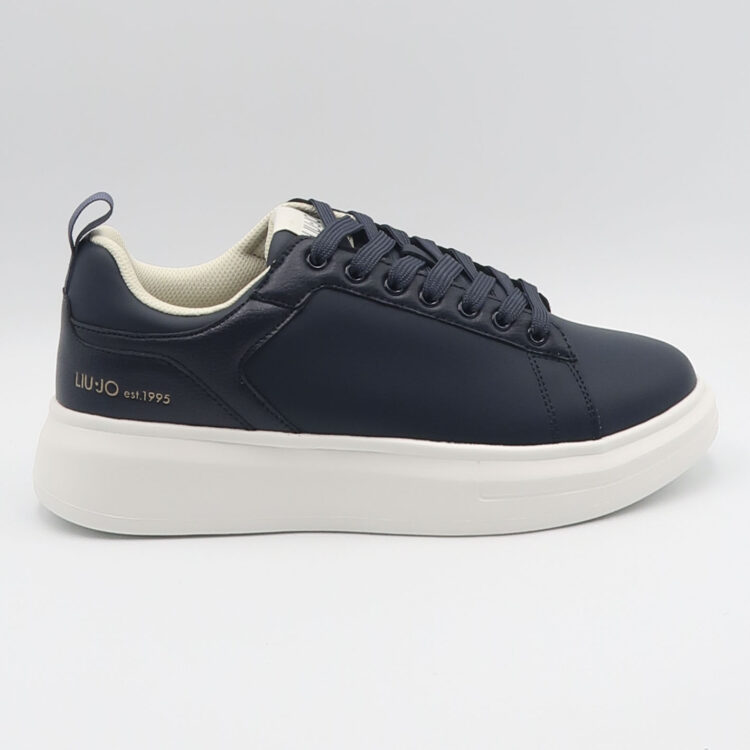 Sneaker big 05 in pelle martellata - Blu