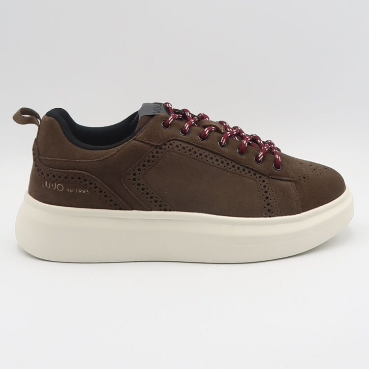 Sneaker big 05 in camoscio - Marrone