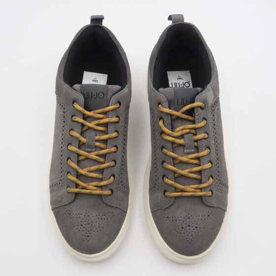 Sneaker big 05 in camoscio - Antracite - immagine 2