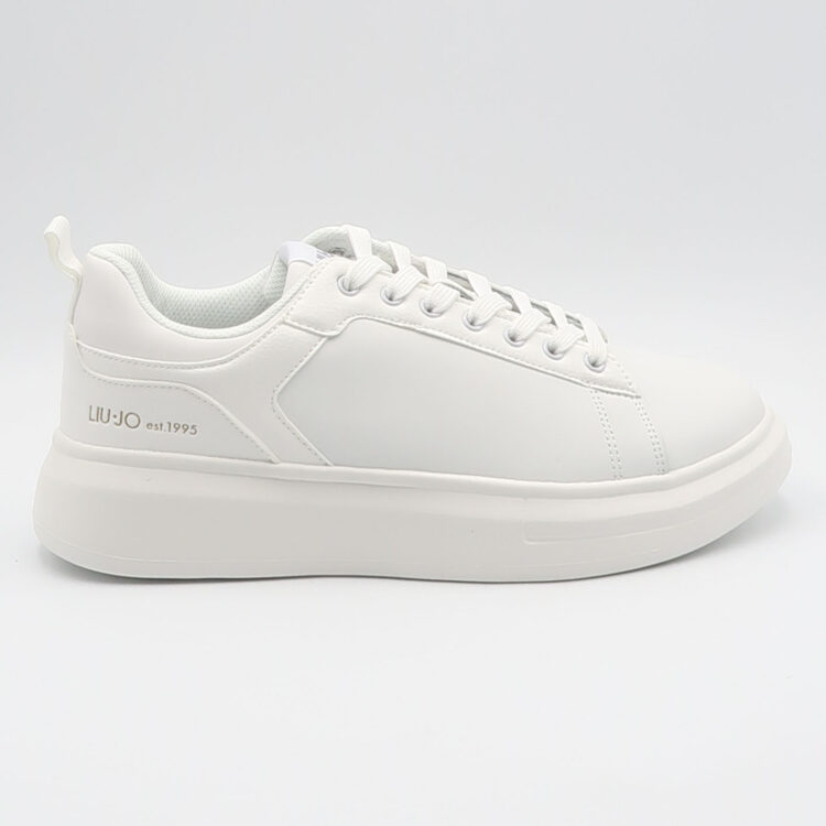 Sneaker big 05 in pelle martellata - Bianco