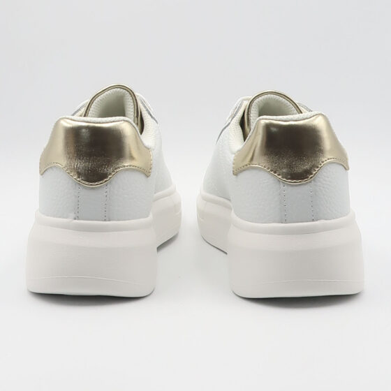 Sneaker babol in pelle martellata - Bianco e oro - immagine 3