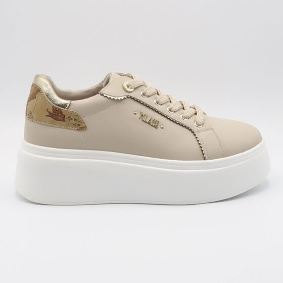 Sneaker geo con suola over - Beige