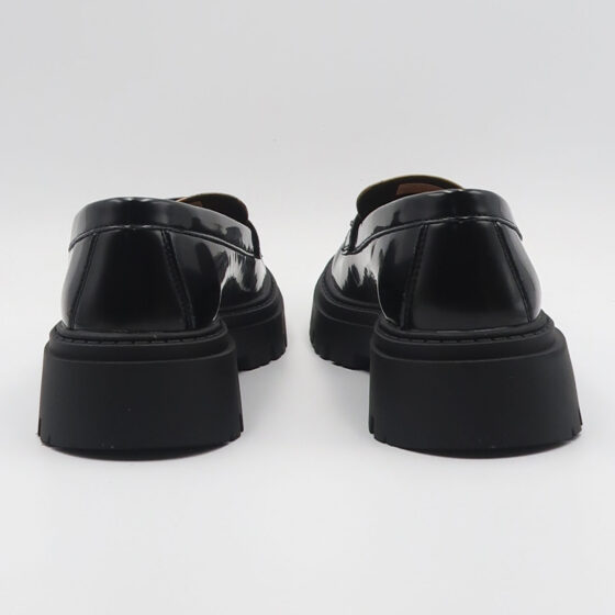 Mocassino con logo - Nero e beige - immagine 3