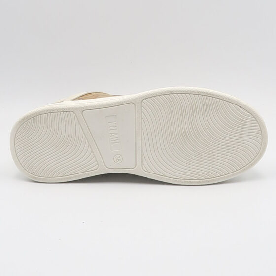 Sneaker con passalacci gioiello - Bianco e beige - immagine 4