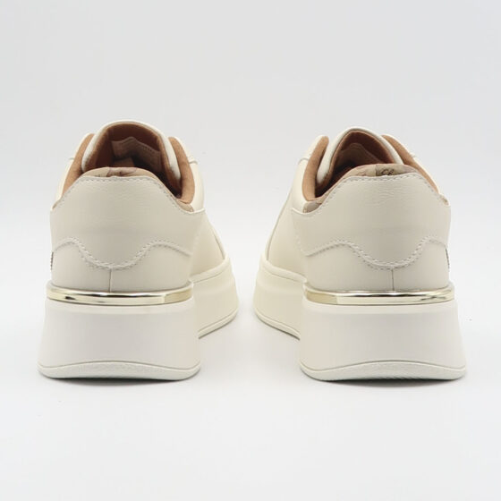 Sneaker geo con logo e strass - Bianco e beige - immagine 3