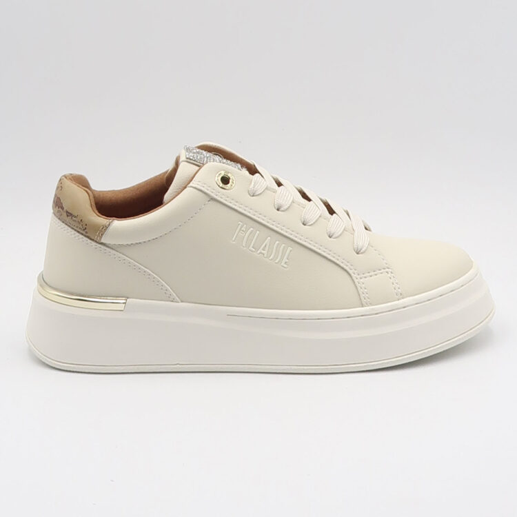 Sneaker geo con suola over - Bianco e beige