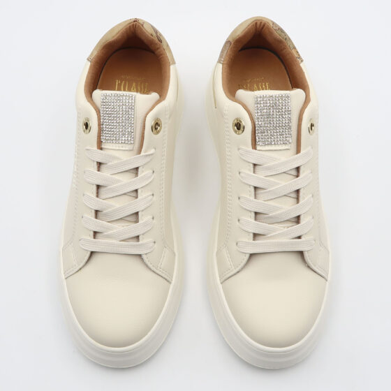 Sneaker geo con suola over - Bianco e beige - immagine 2