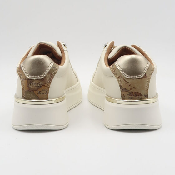 Sneaker geo dettaglio gioiello - Bianco e beige - immagine 3