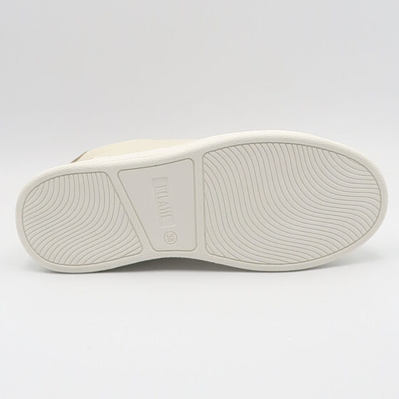 Sneaker con passalacci gioiello - Bianco e beige - immagine 4