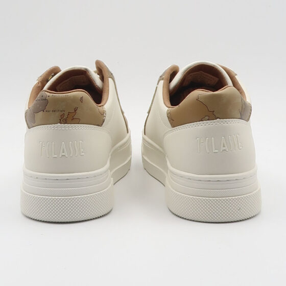 Sneaker con rifiniture geo - Bianco e beige - immagine 3