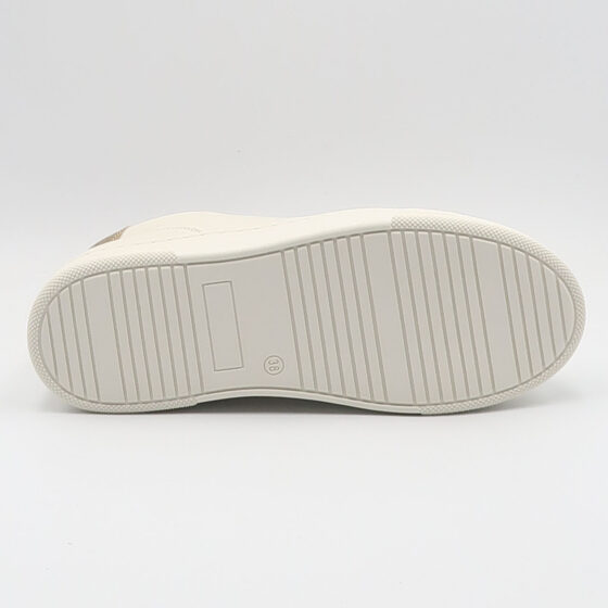 Sneaker con rifiniture geo - Bianco e beige - immagine 4