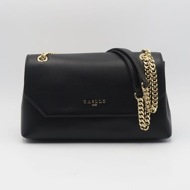 Borsa a spalla con logo - Nero