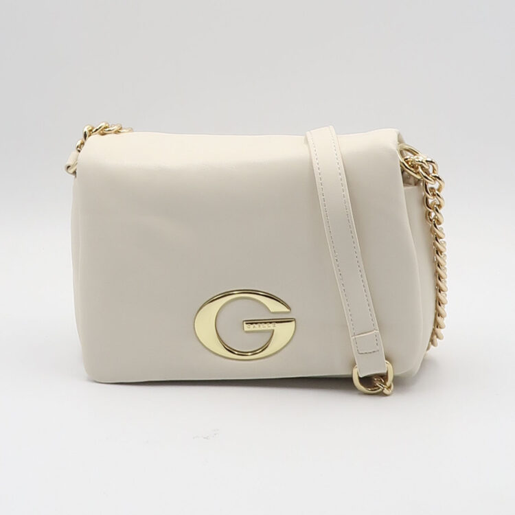 Borsa a tracolla mini puffer - Off white