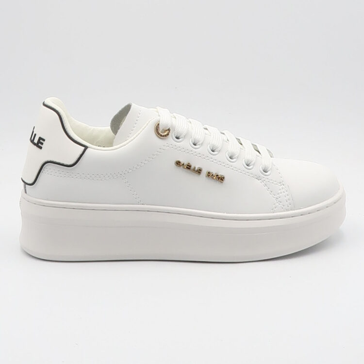Sneaker addict con logo metallico - Bianco