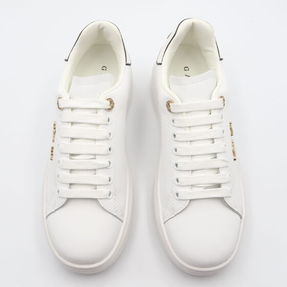 Sneaker addict con logo metallico - Bianco - immagine 2