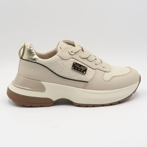 Runner con logo impresso - Beige