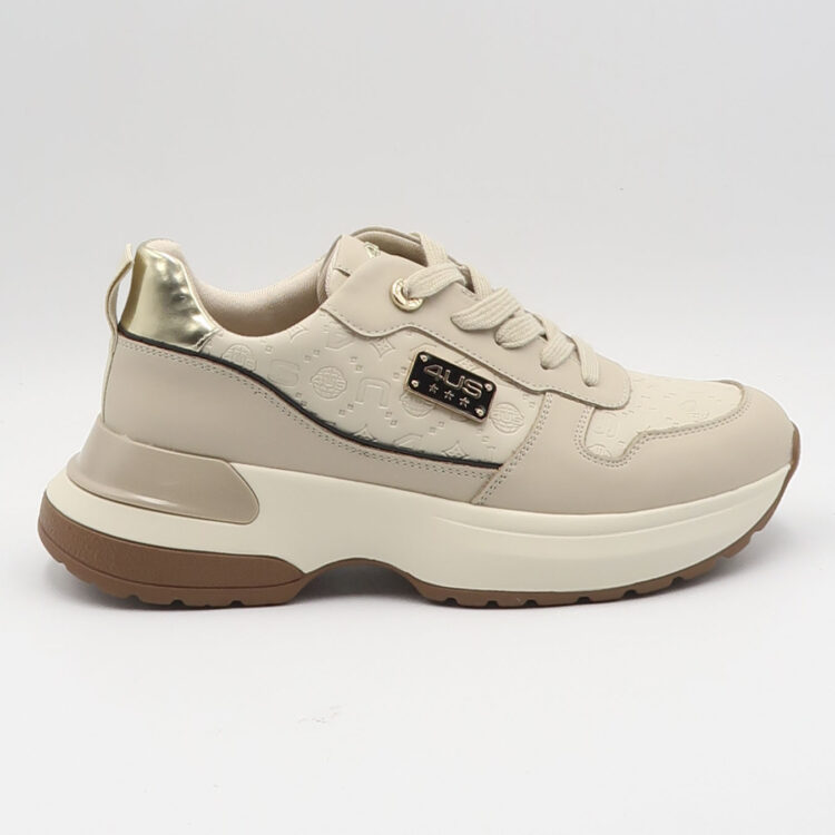 Runner con logo impresso - Beige