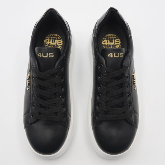 Sneaker con logo e suola over - Nero - immagine 2