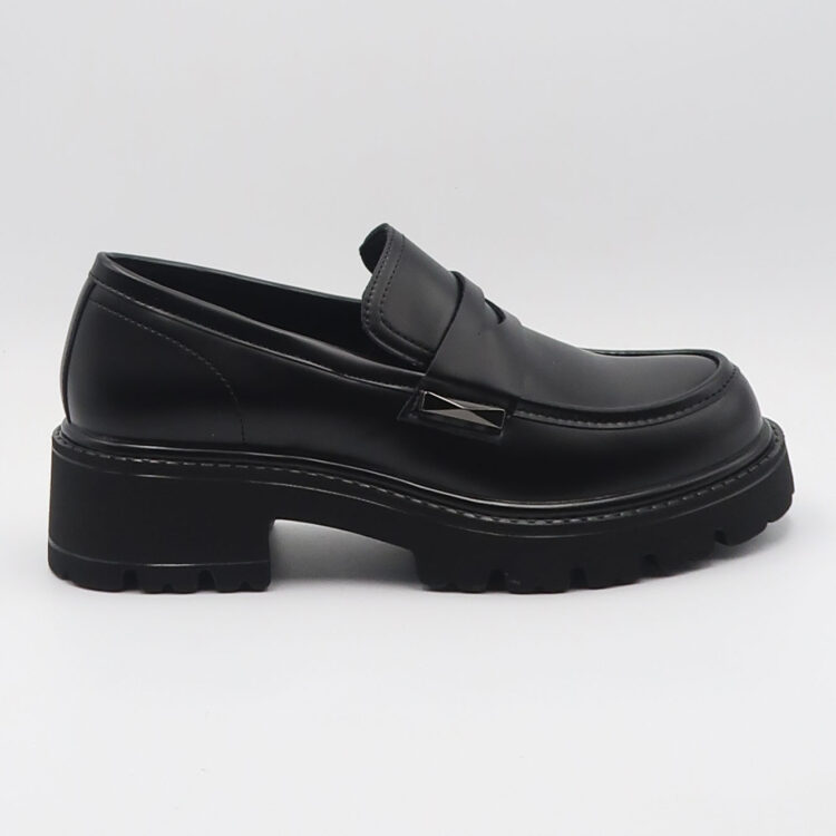 Mocassino con platform - Nero