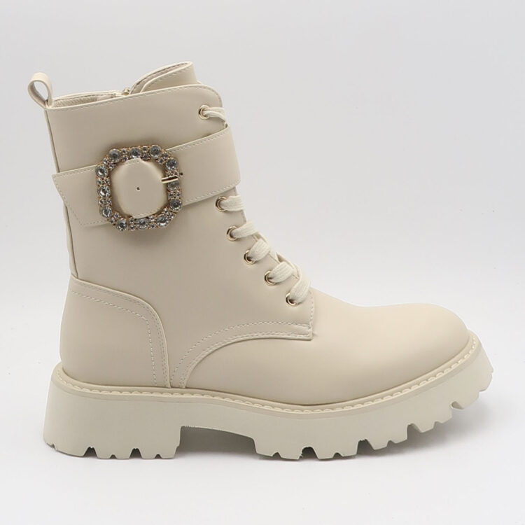 Anfibio con applicazione gioiello - Beige