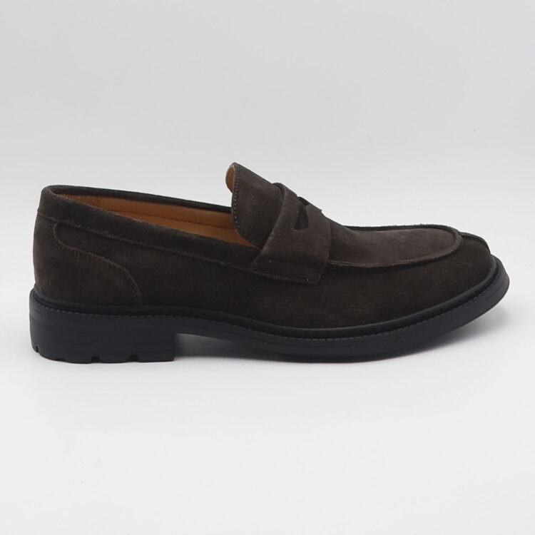 Mocassino college in suede - Moka