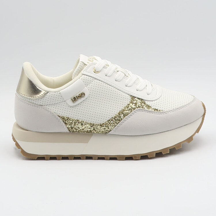 Sneaker evelyn 915 - Bianco e oro