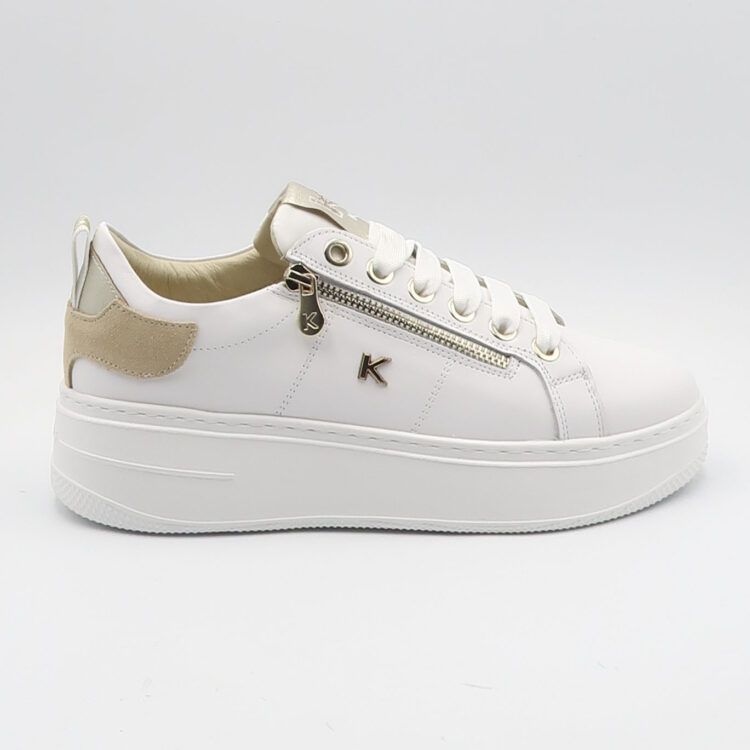Sneaker k11850 - Bianco e oro