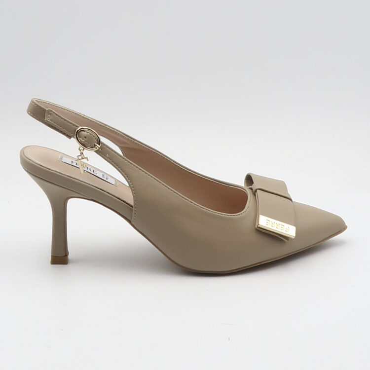 Decolleté sling back f030 - Beige