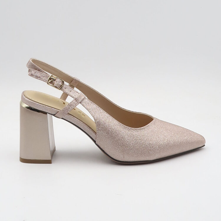 Decolleté in lurex k10612 - Cipria