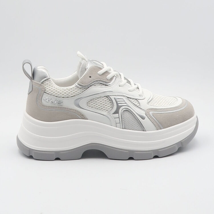 Sneaker 4BV188 - Bianco e silver