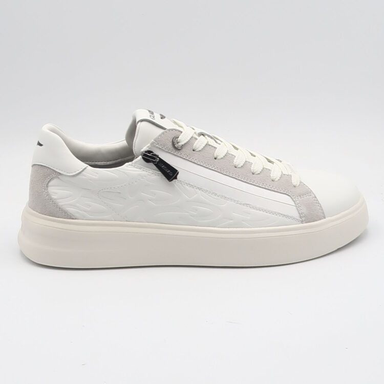 Sneaker aeris derby zip - Bianco e beige