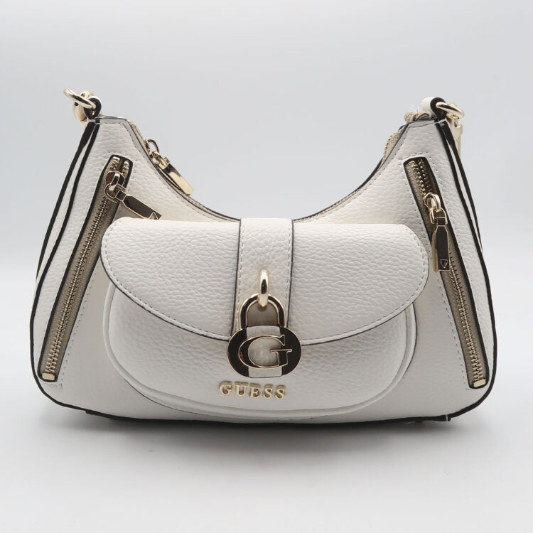 Borsa a spalla logo - Bianco