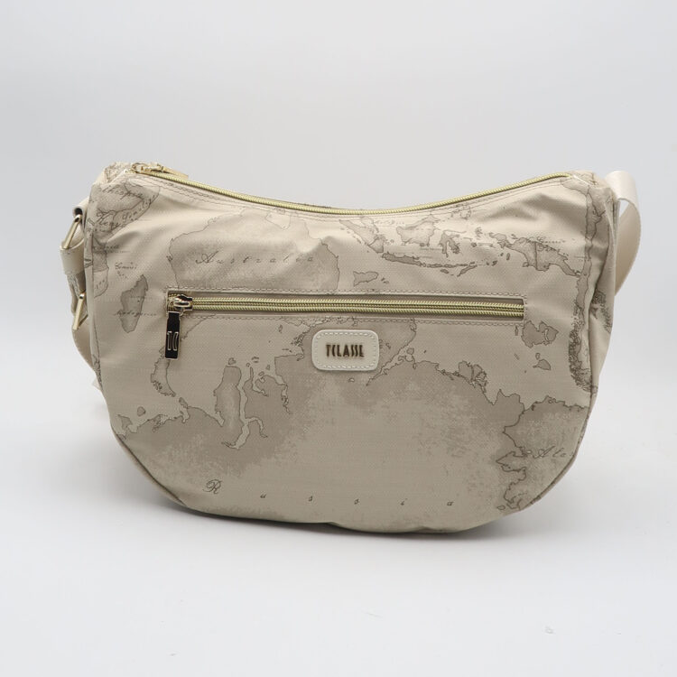 Borsa a spalla white geo - Rafia