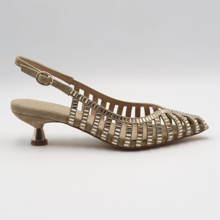 Decolleté basso suede - Sabbia