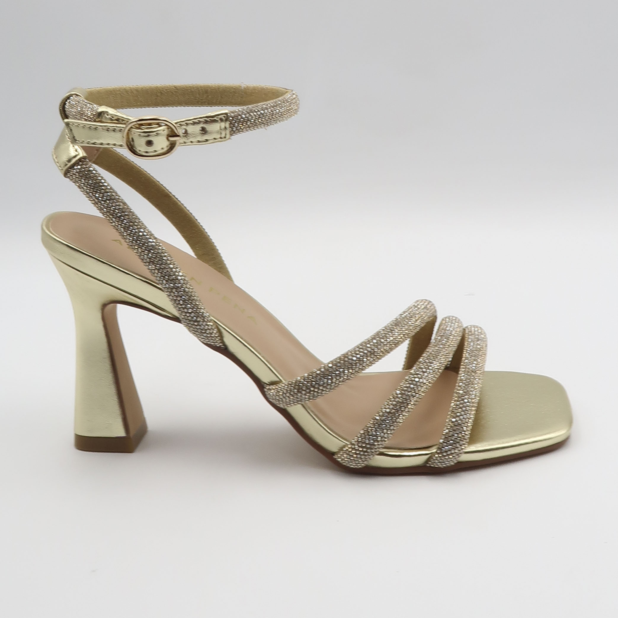 Sandalo luna microstrass - Gold