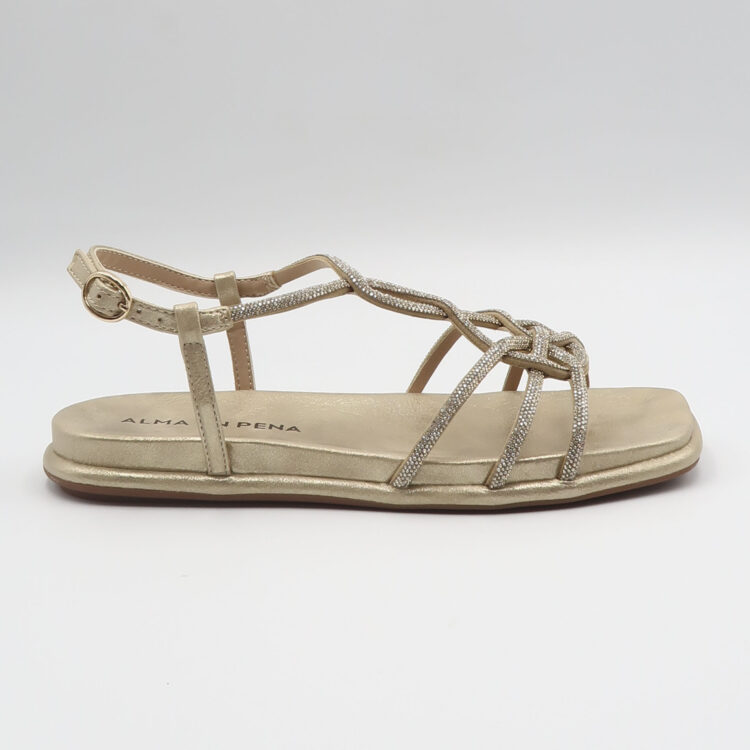 Sandalo sara microstrass - Gold